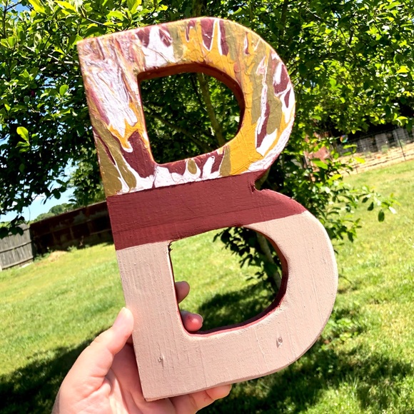 Handmade Letter B Painting - Picture 2 of 4